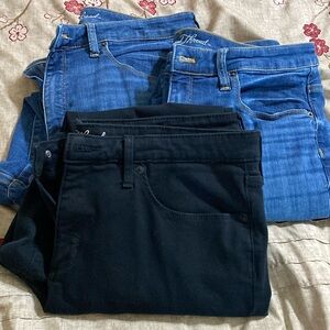3 pair Universal Thread High Rise Skinny Jeans 16/33R 2 blue 1 black